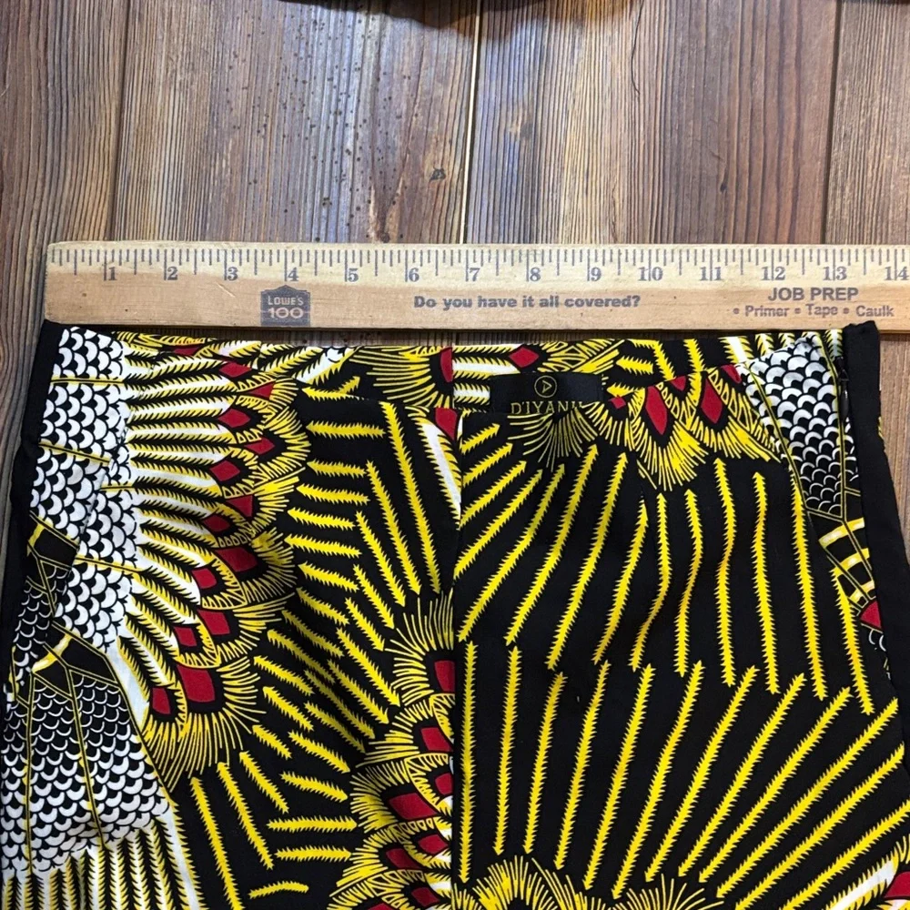 D'Iyanu Vibrant Women's Black & Yellow Patterned Seperate Pantsuit Unknown size - Picture 8 of 15